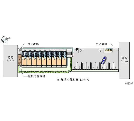 ★手数料０円★名古屋市中村区烏森町６丁目　月極駐車場（LP）